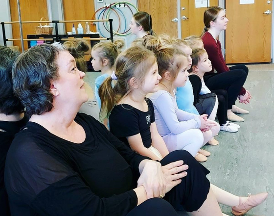 Dance students and instructors at Bauer Fine Arts Academy
